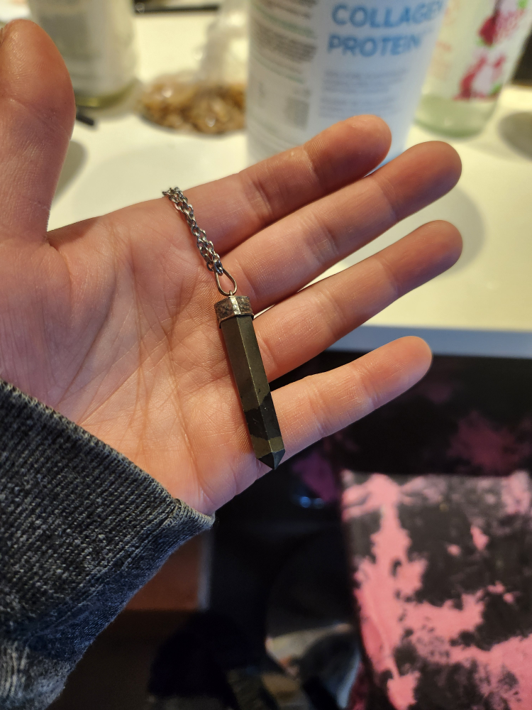 Pyrite Pendant with Silver Chain thumbnail