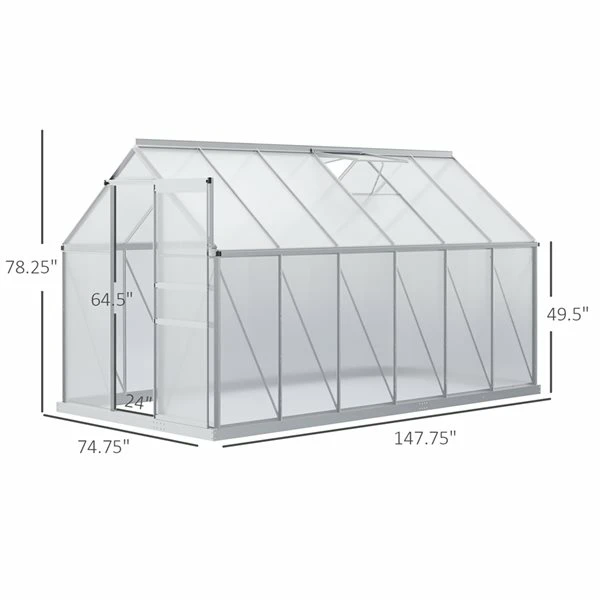 10' x 6' x 6.4' Walk-in Garden Greenhouse - photo 2