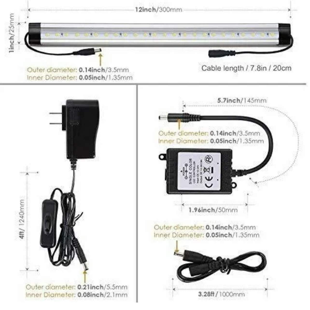Dimmable Remote Control LED Under Cabinet Lighting 5000K,3PC - photo 4