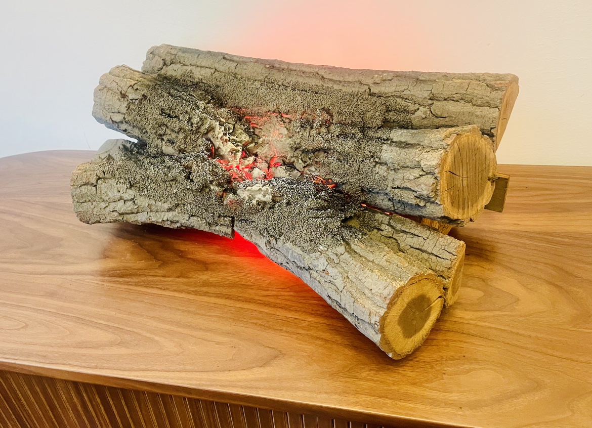 Vin  Real Wood Logs Electric Fireplace Motion Light Faux Fire