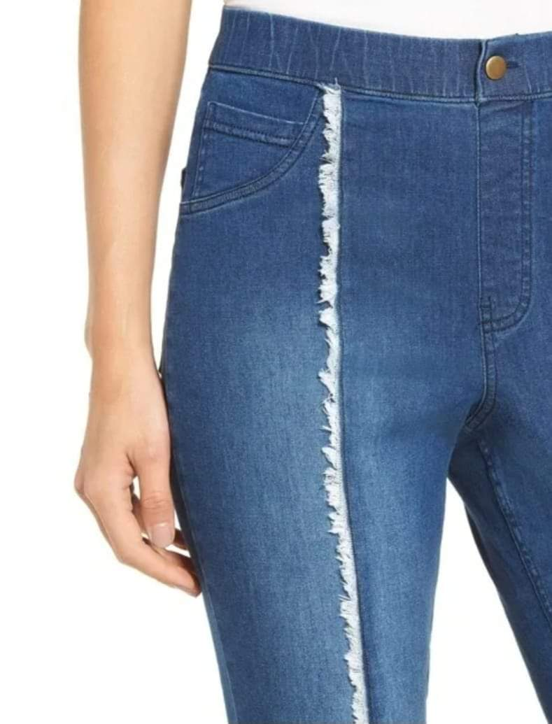 ZEZA B by HUE High Waist Frayed DENIM LEGGINGS # S image indicator(2)