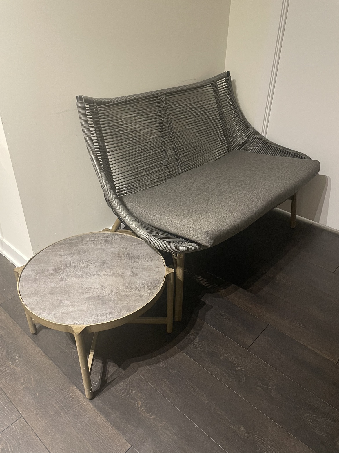 hometrends Skyler Loveseat & Table Set