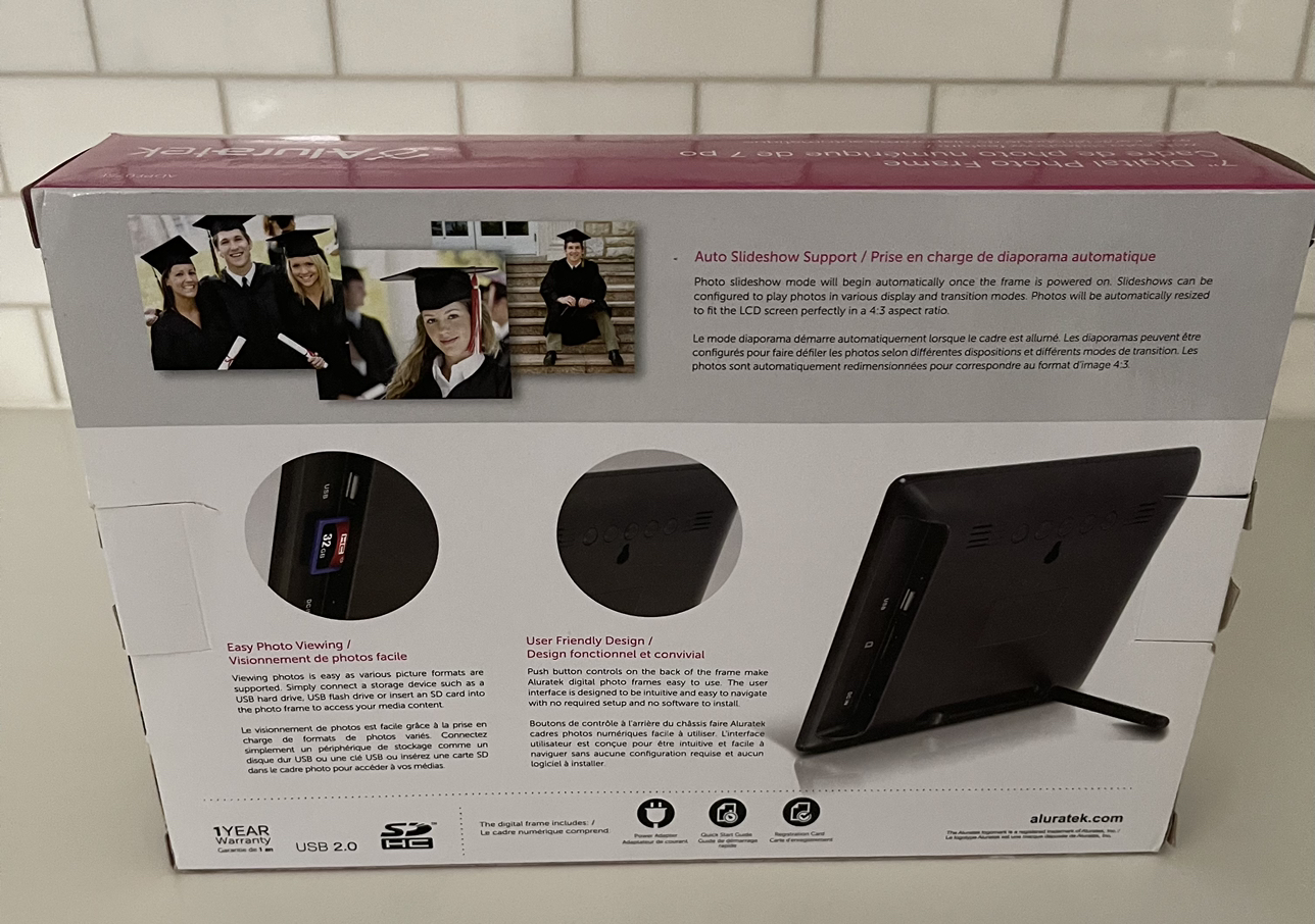 Aluratek 7” Digital  Photo Frame image indicator(2)