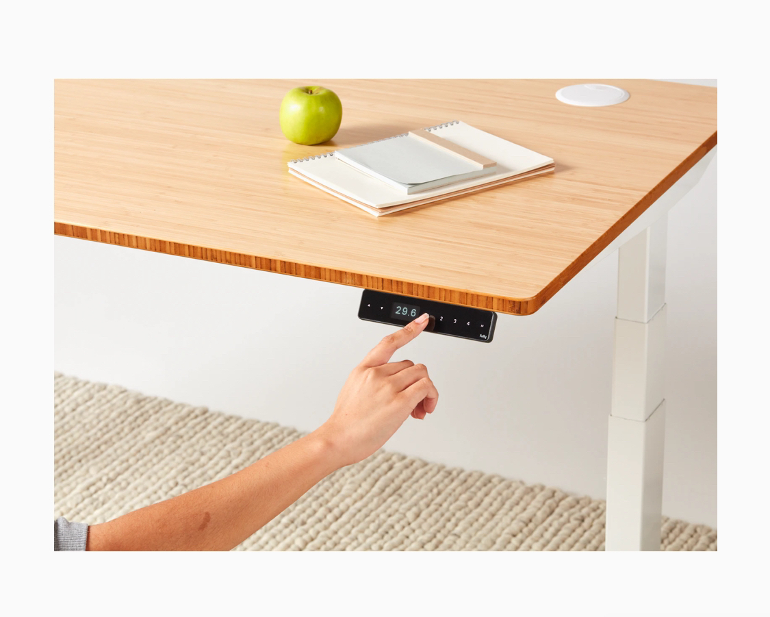 Javis Bamboo Standing Desk - 60x30” adjustable height (Used) - photo 3