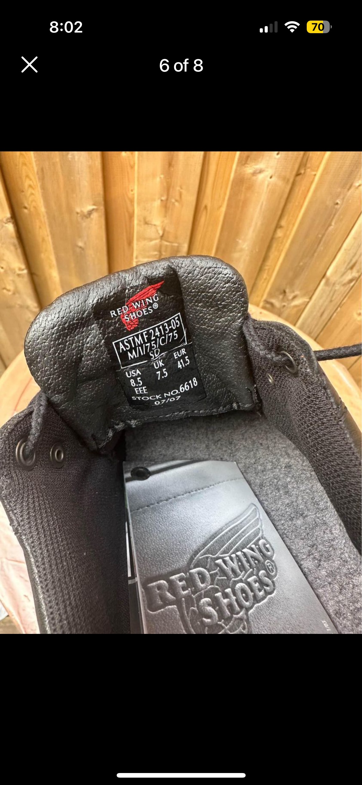 New Steel Toe Shoes Size 8.5 EEE image indicator(4)