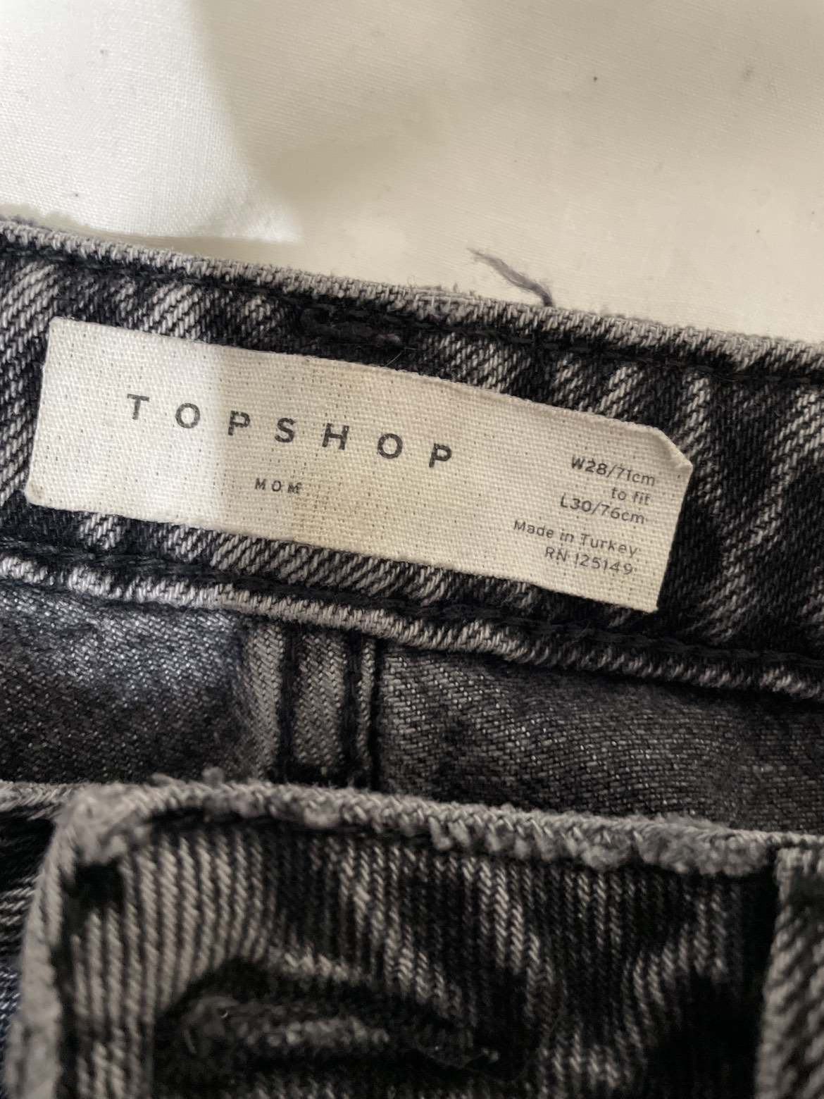 Washed-grey mom jeans - photo 2