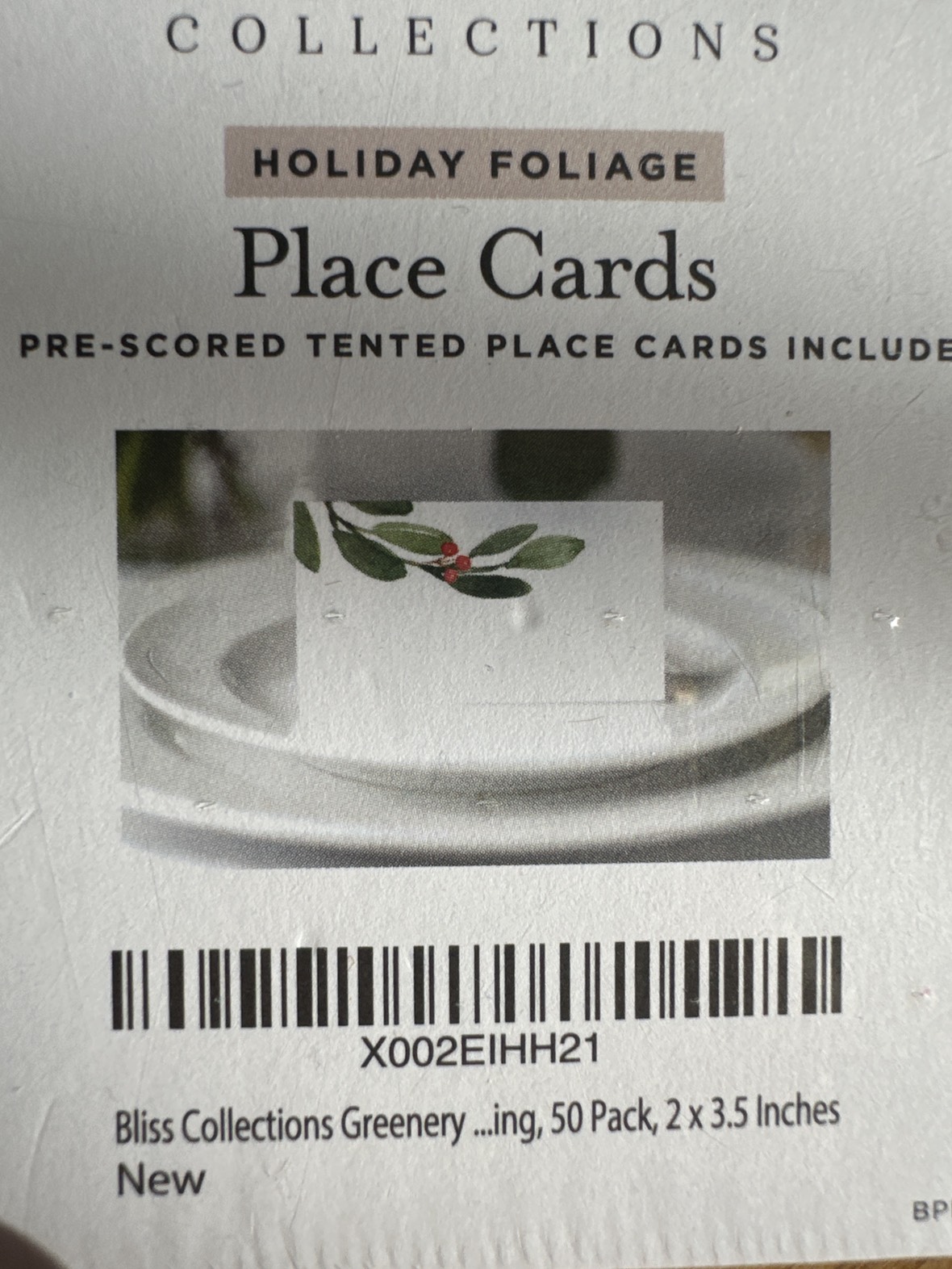 50 Place Cards - Holiday Foliage image indicator(3)