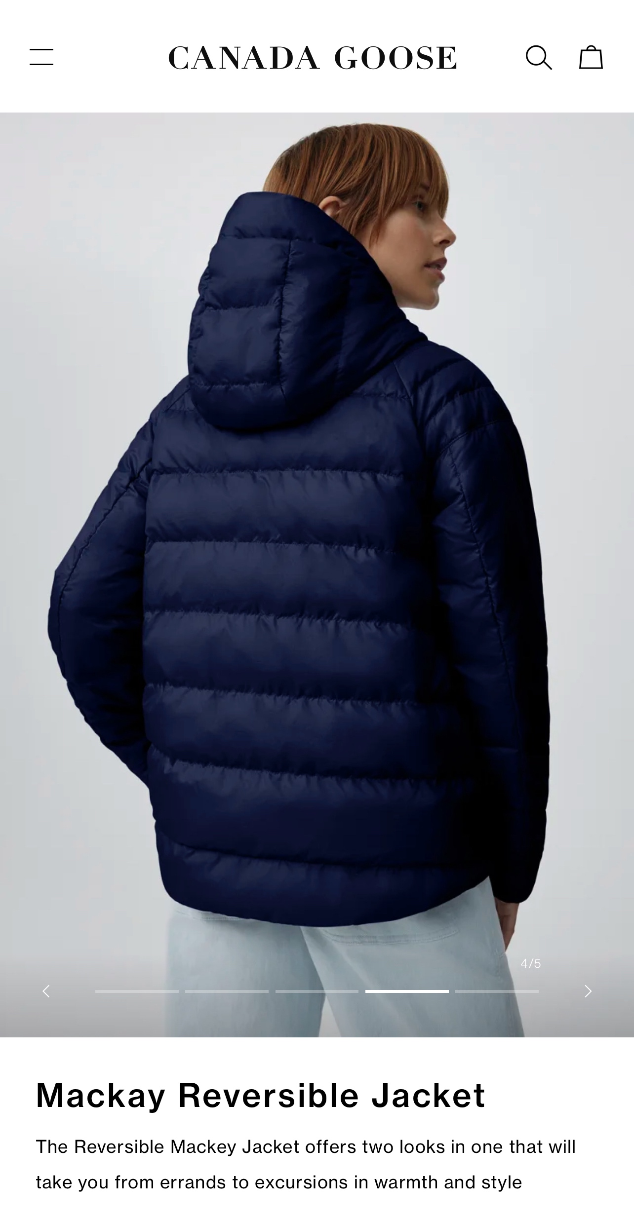 Canada goose Women's Mackay reversible light weight jacket new image indicator(3)