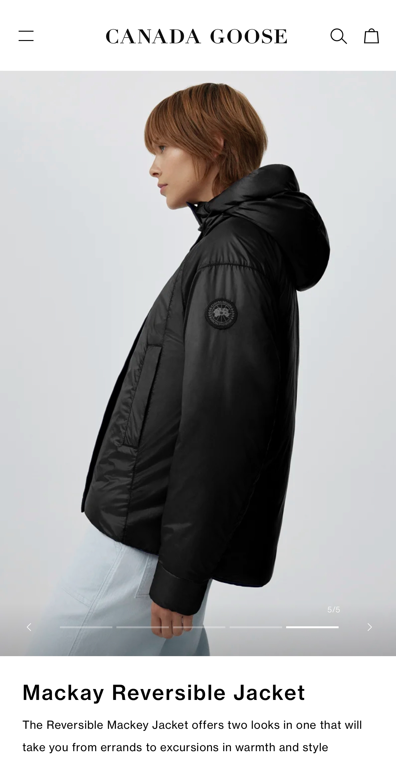 Canada goose Women's Mackay reversible light weight jacket new - photo 4