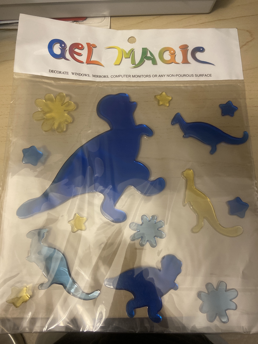 Flower and dinosaur gel stickers image indicator(2)