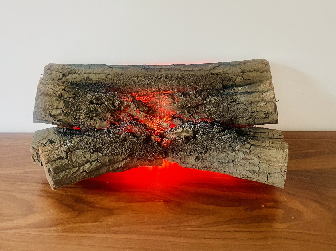 Vin  Real Wood Logs Electric Fireplace Motion Light Faux Fire - photo 2