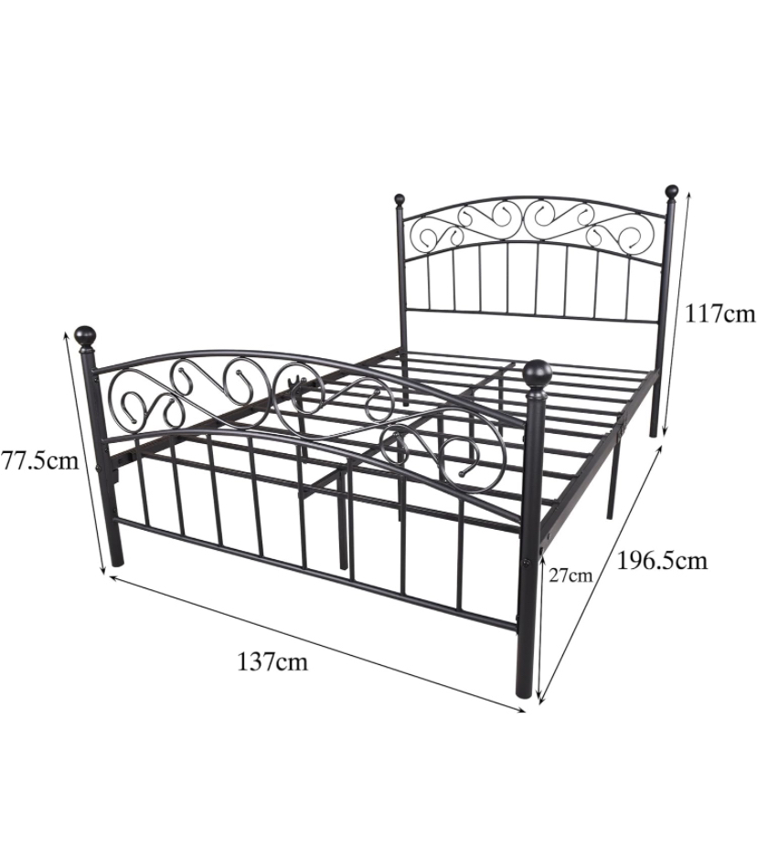 Brand new in box metal queen bed heavy duty. - photo 3