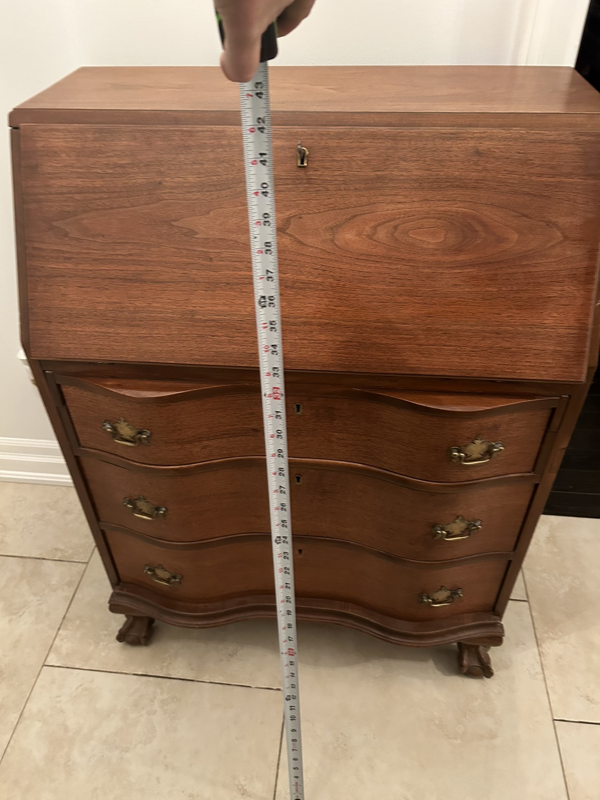 Antique Vintage 100 Year Old Desk Great decor original key image indicator(9)