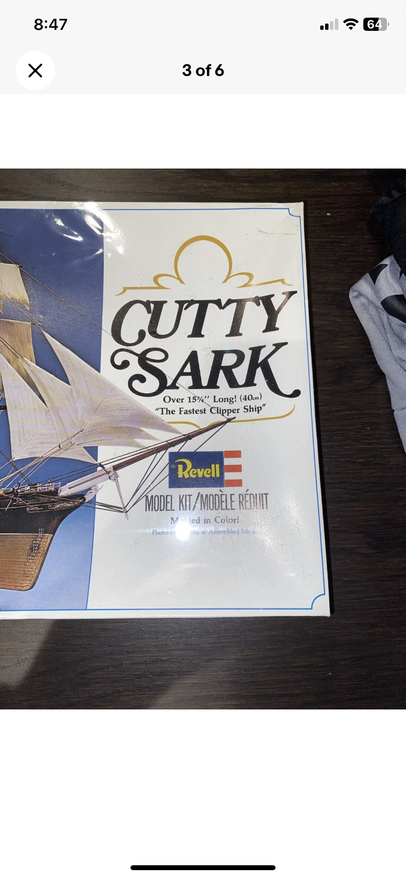 VINTAGE REVELL CUTTY SARK 5401 MODEL KIT 1979 Made In USA - photo 3