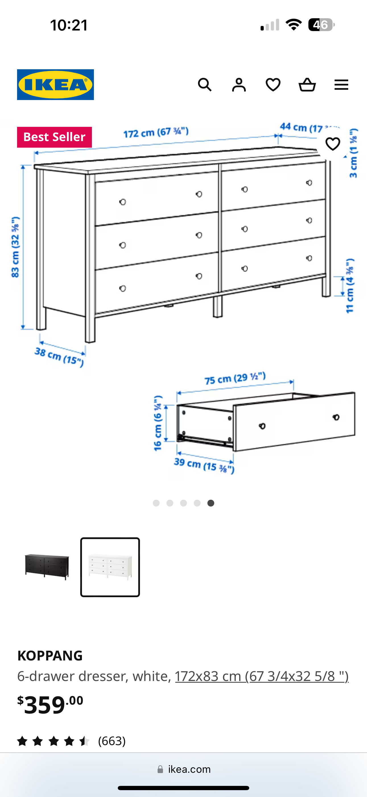 Ikea dresser Koppang $250 - photo 3