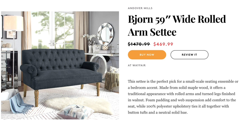 59” Sofa Settee - photo 2