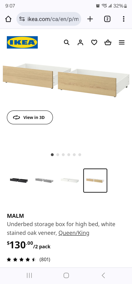 white stained oak veneer, understorage bed box for high bed. - photo 4