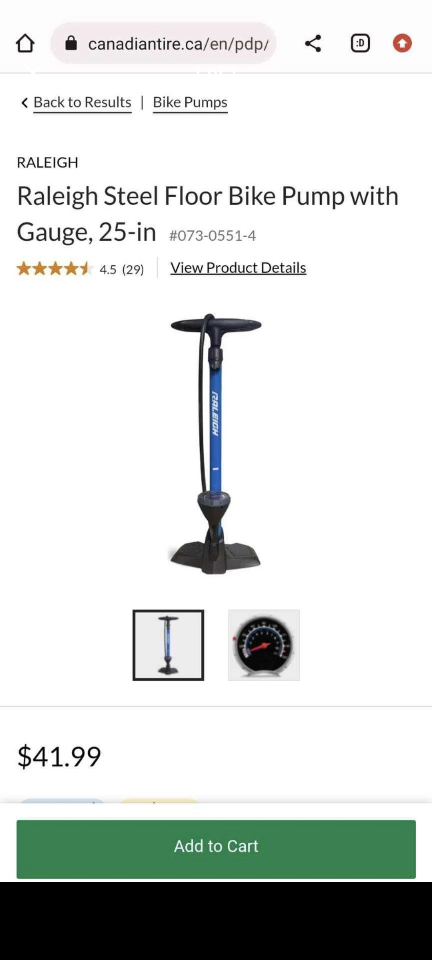 Raleigh Bike pump thumbnail