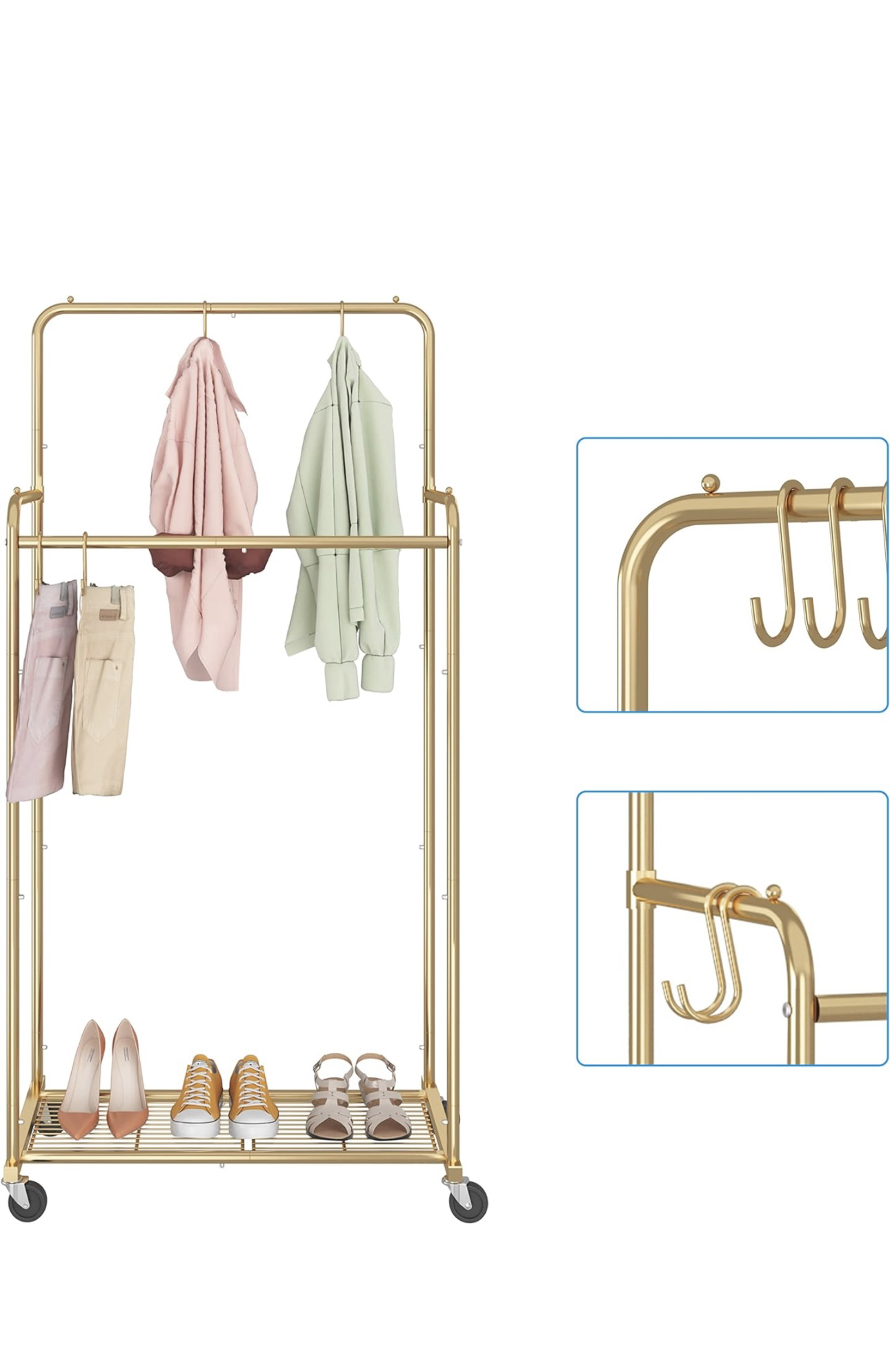 Gold Clothing Rack (originally $50) - photo 2