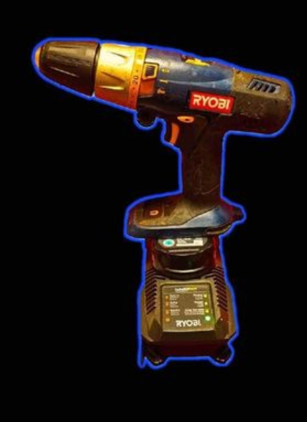RYOBI DRILL  & CHARGER KIT / FREE EARBUDS, thumbnail