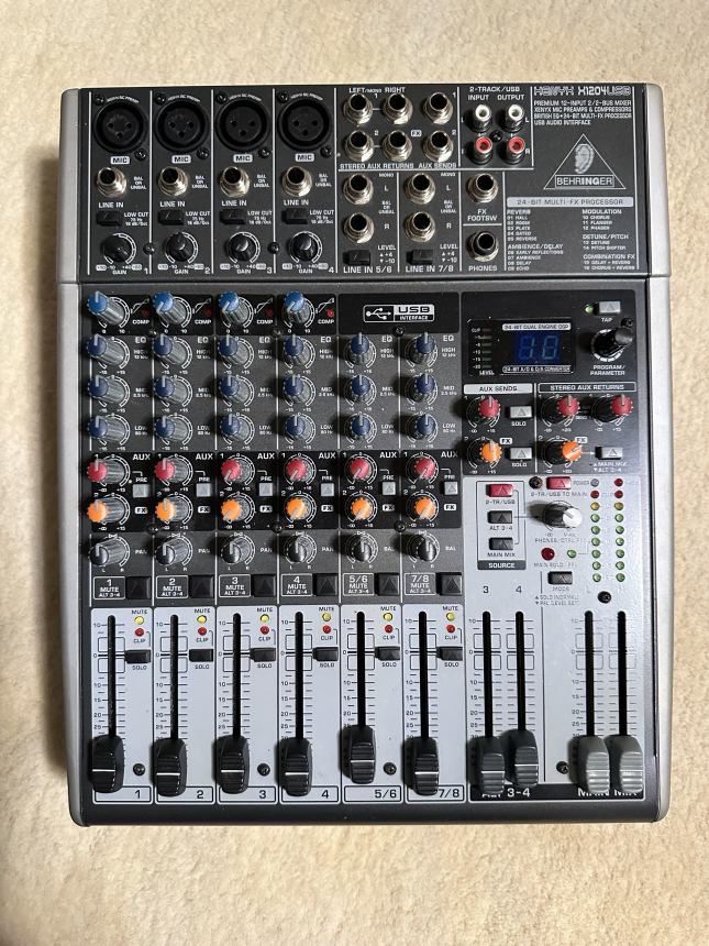 Behringer X1204USB Mixer with XENYX Mic Preamps and Compressors
