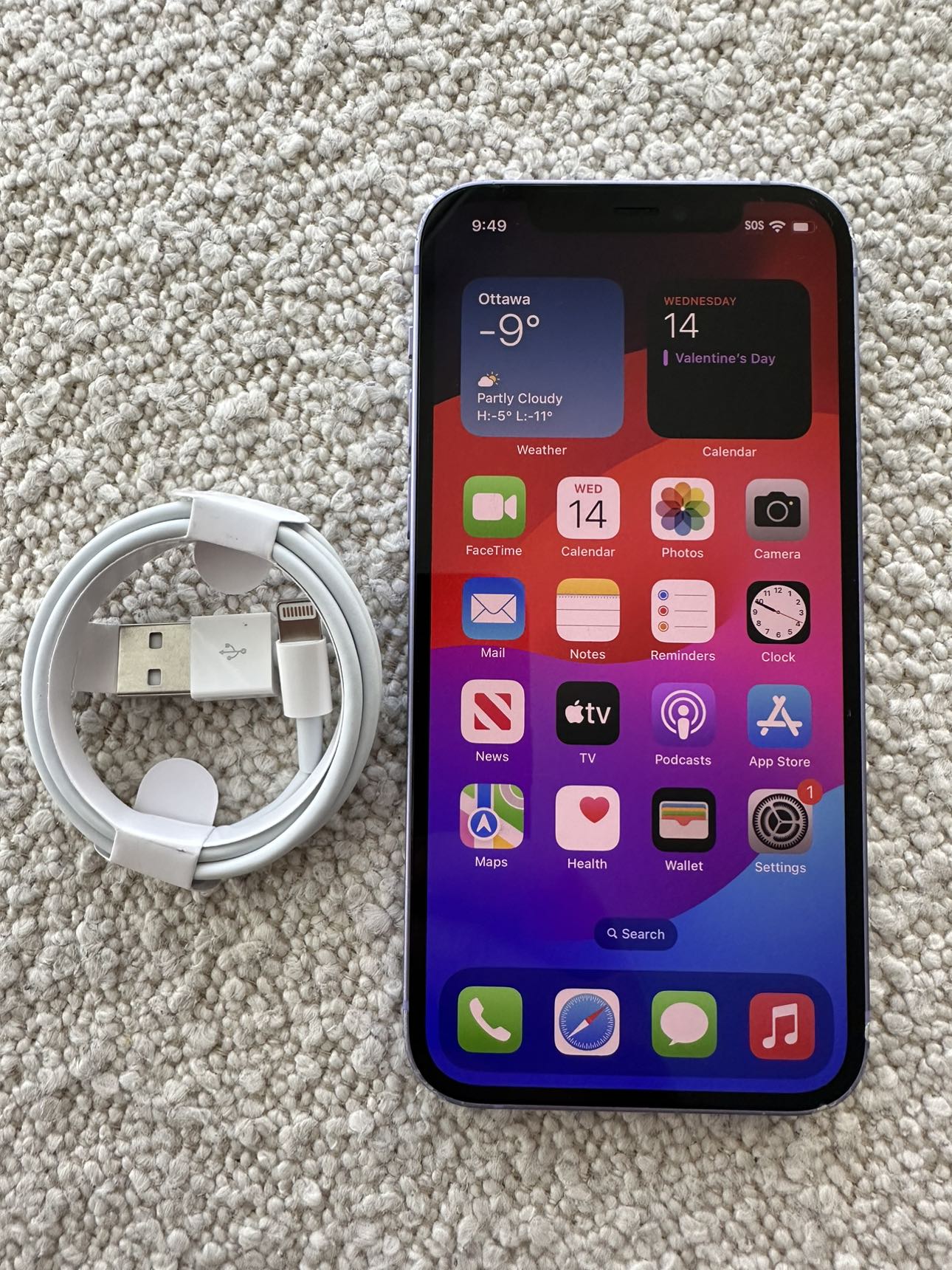iPhone 12 Purple 128GB Dents and Scratched Screen