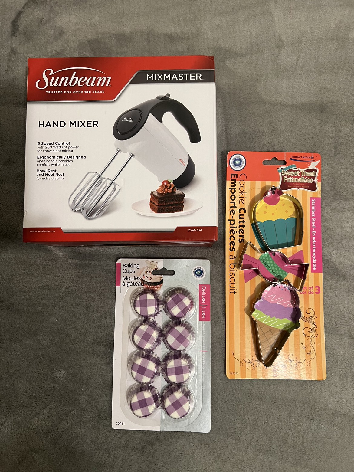 Sunbeam Hand Mixer + Baking Supplies