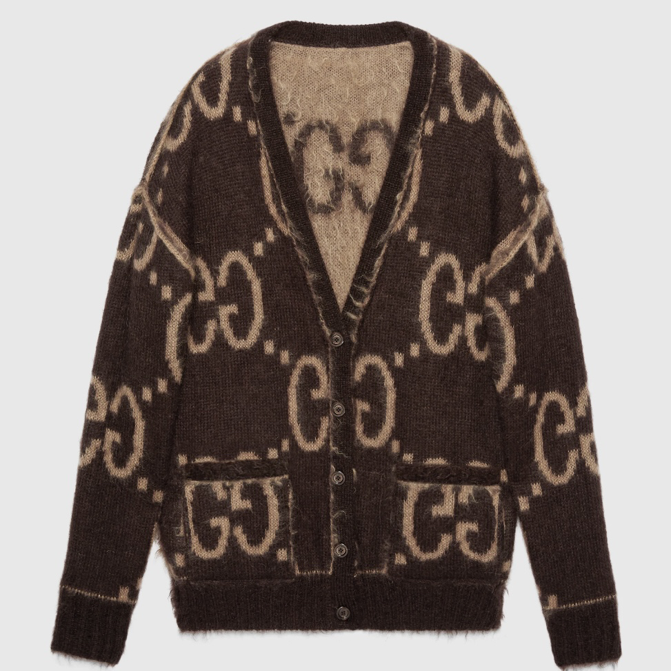 REVERSIBLE GG MOHAIR WOOL CARDIGAN image indicator(2)