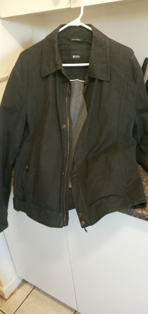 mens Hugo boss black jacket I believe it is a size large