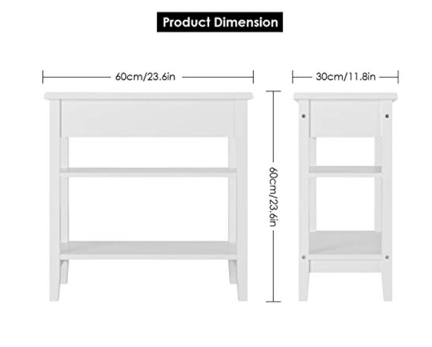 HOMECHO End Table, Flip Top Side Table, image indicator(6)