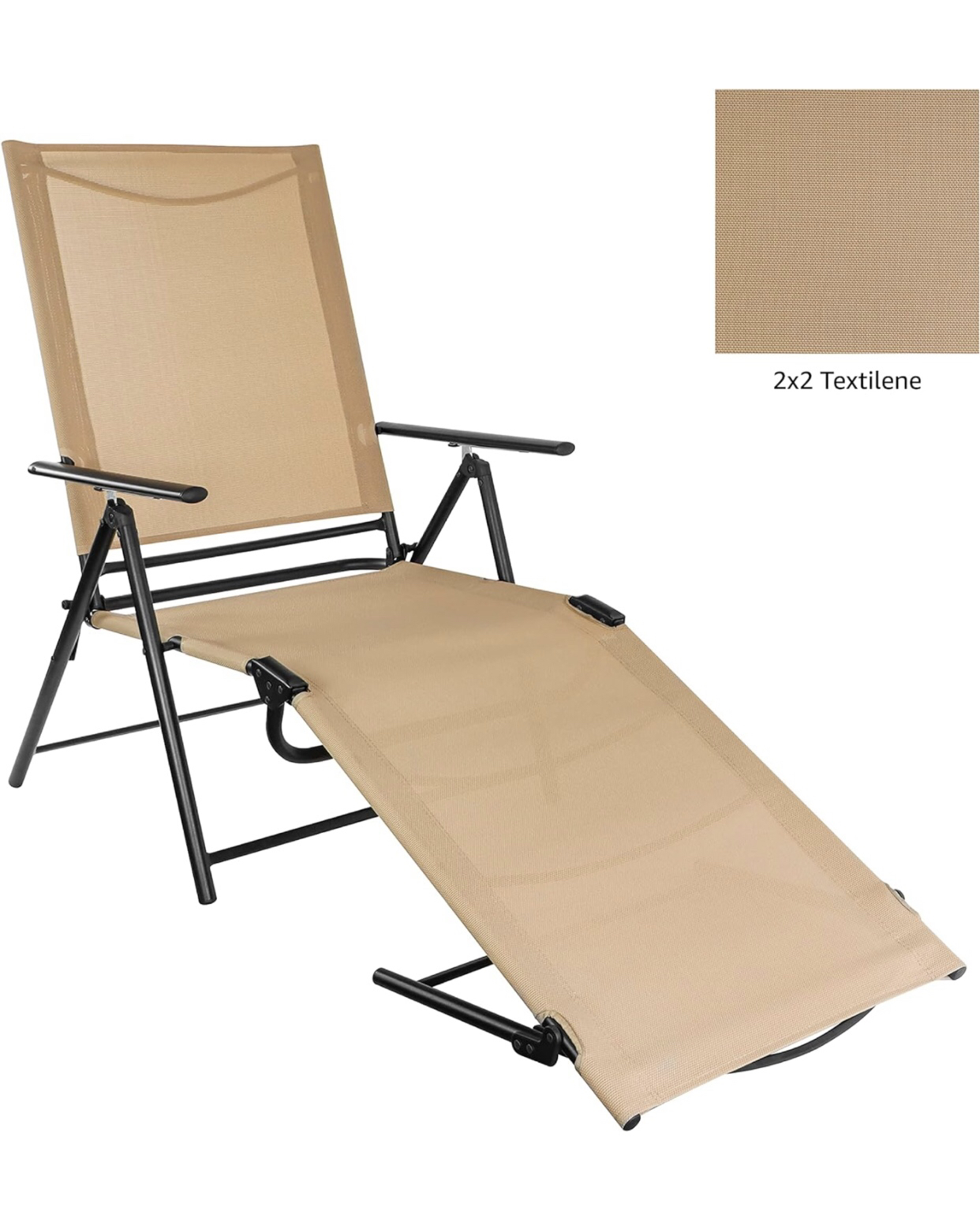 Sling Outdoor Folding Reclining Chaise Lounger ,2Pc image indicator(6)