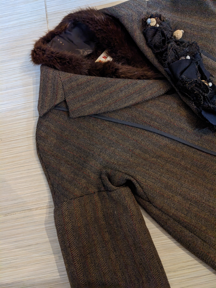 Marni Winter wool Corsage coat Sz 38 🥕 image indicator(4)