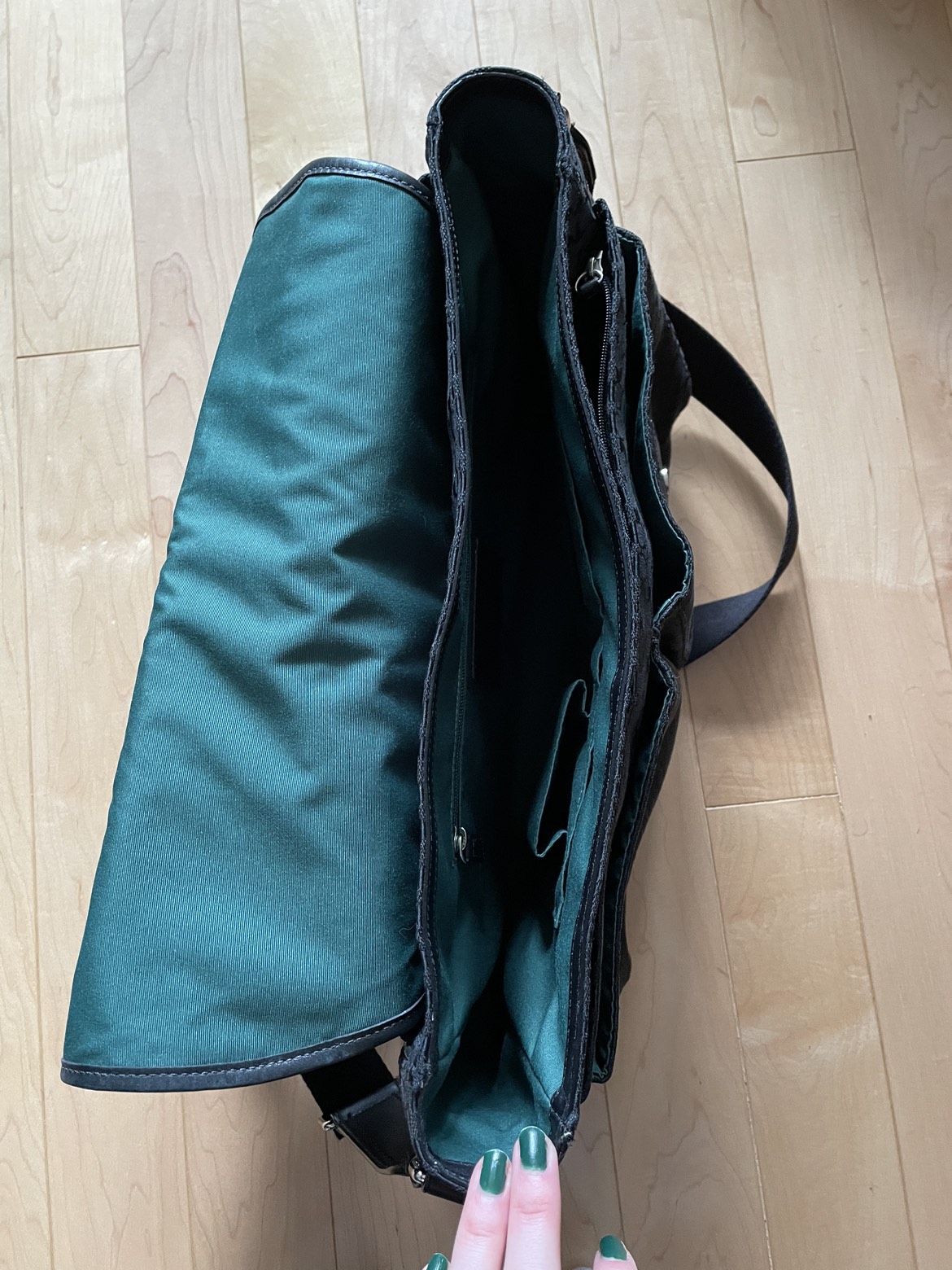 Coach black briefcase laptop bag / messenger bag image indicator(5)