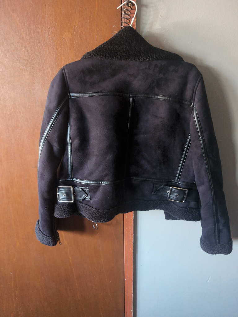 Black Tape_ brand faux velvet jacket, size S - photo 3