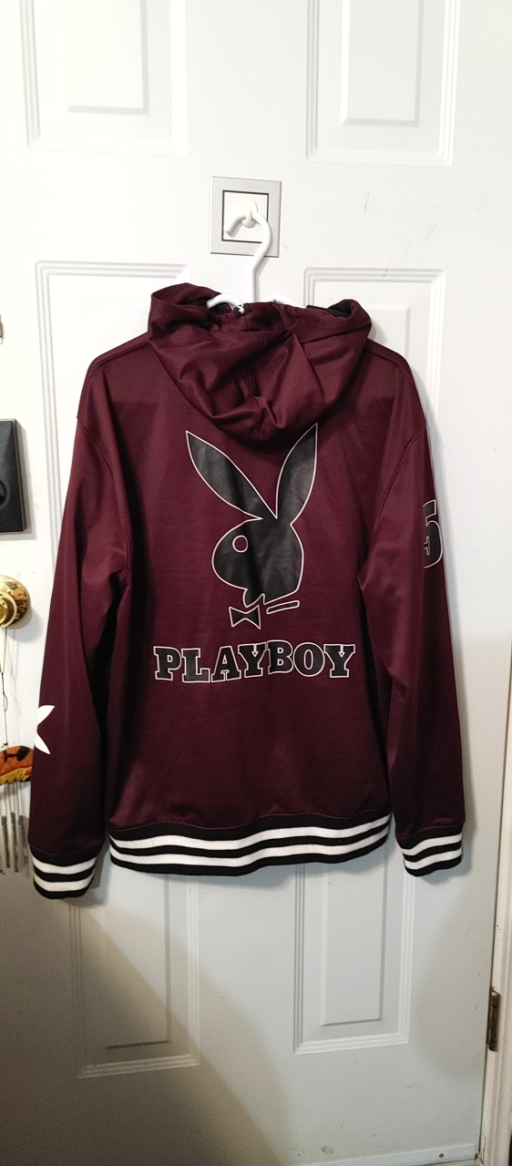 Playboy Mens/Women Large Fleece Hoodie- Used like new image indicator(2)