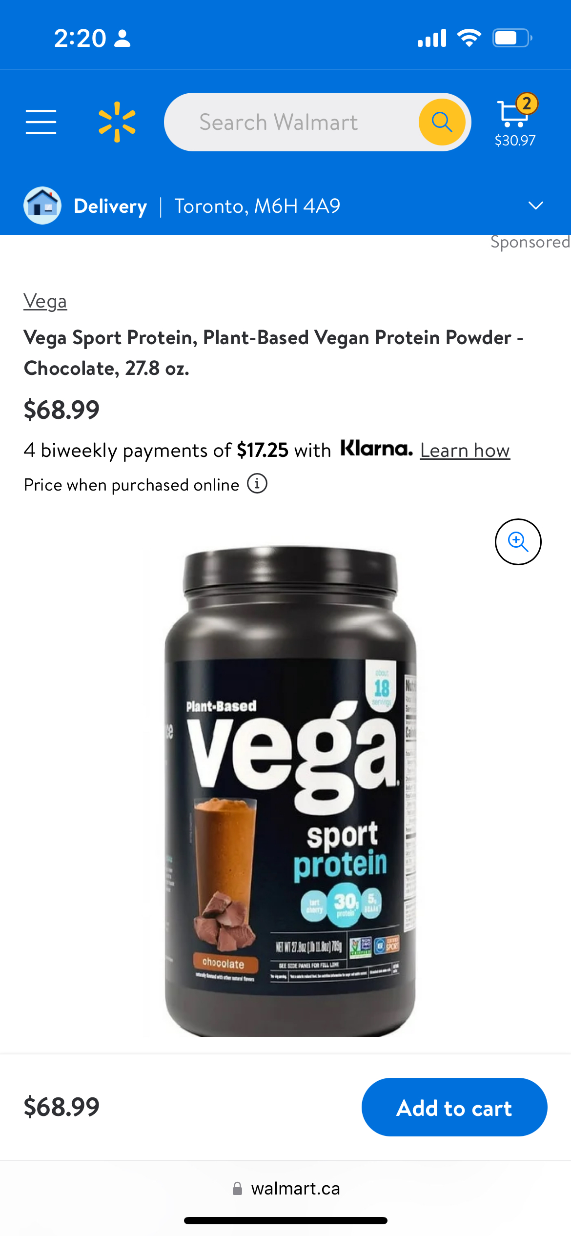 Brand New Vega Protein powder thumbnail