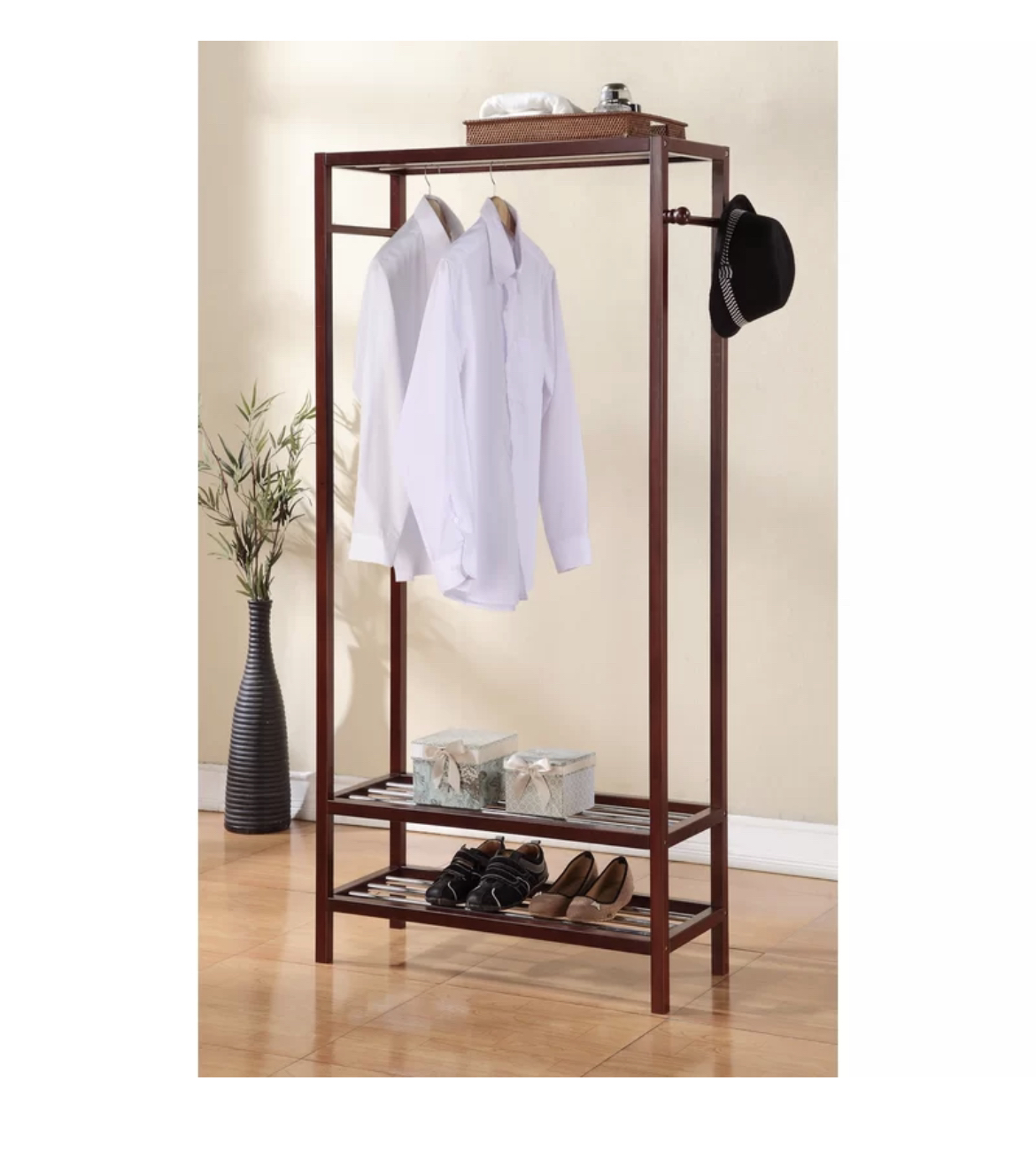Solid Wood Clothes Rack