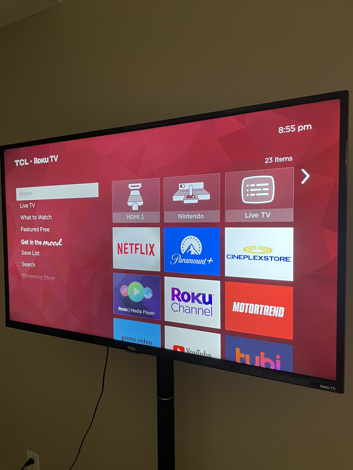 TCL 43"SMARTV  & TV stand with wheel