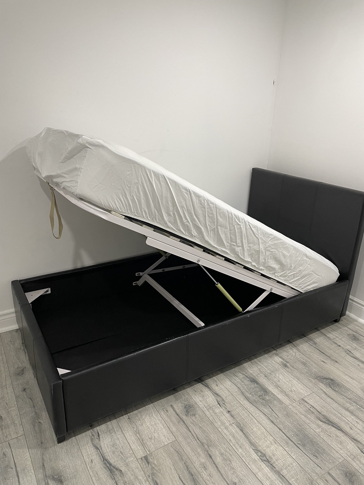 Twin bed plus mattress with storage