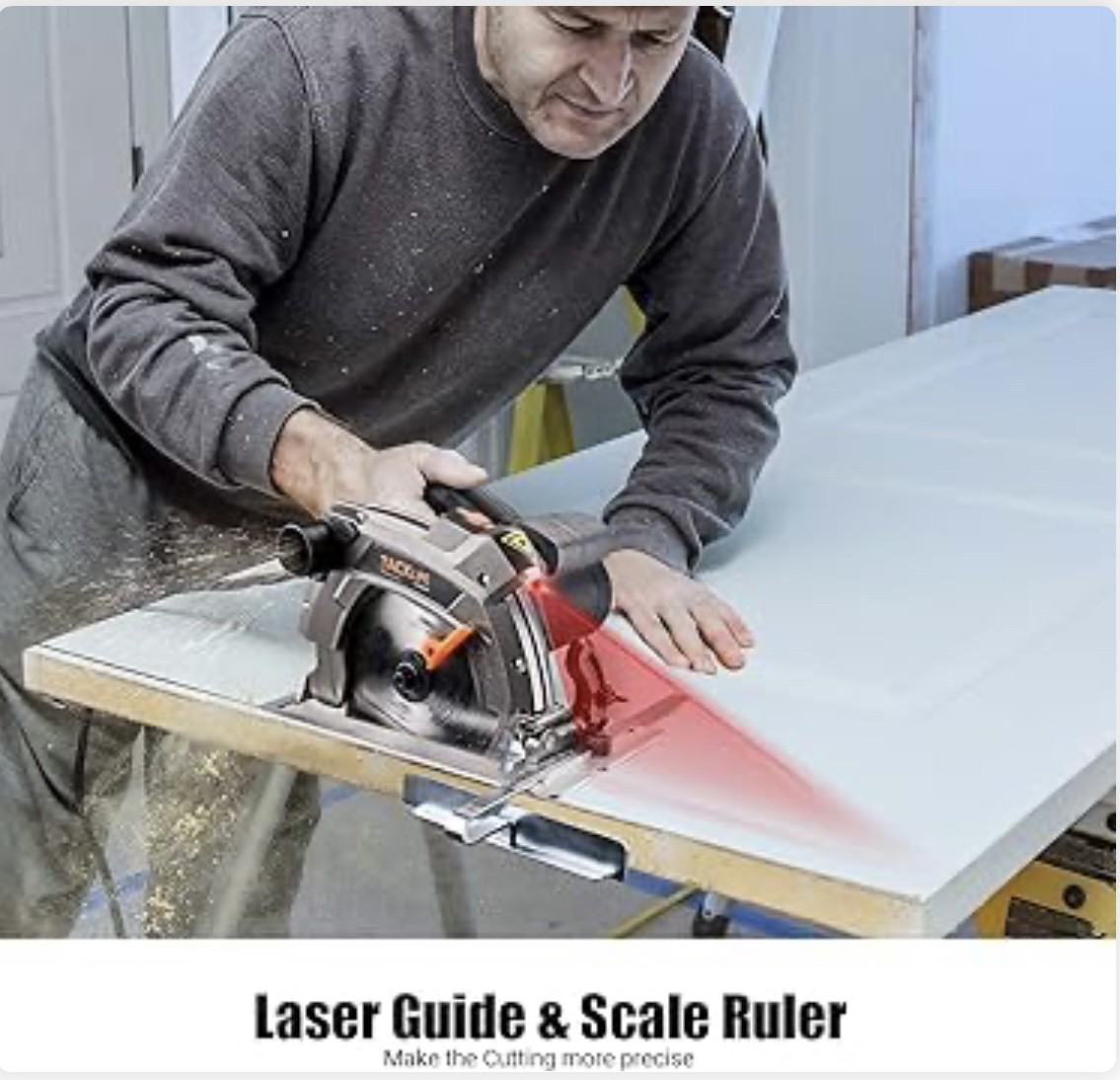 TACKLIFE Advanced Circular Saw With Aluminum Base - photo 5