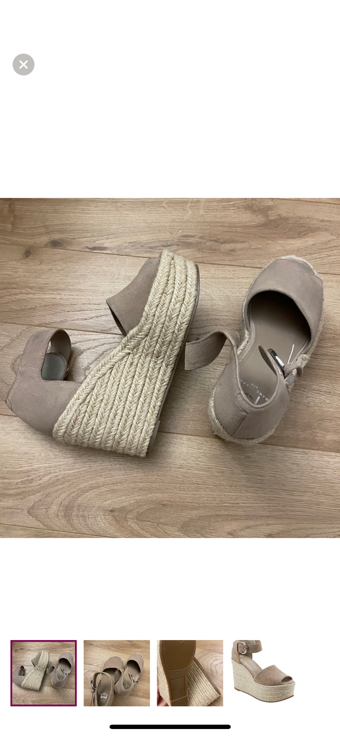 New Marc Fisher Alita Platform Wedge Espadrille Sandal