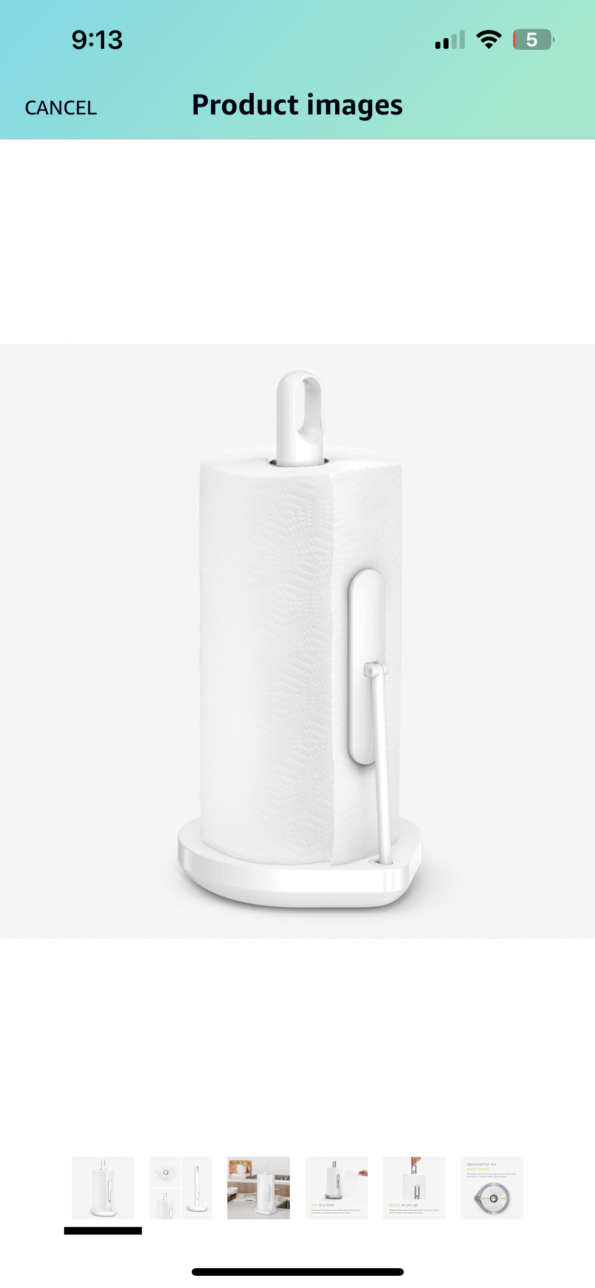 simplehuman Tension Arm Paper Towel Holder - photo 2