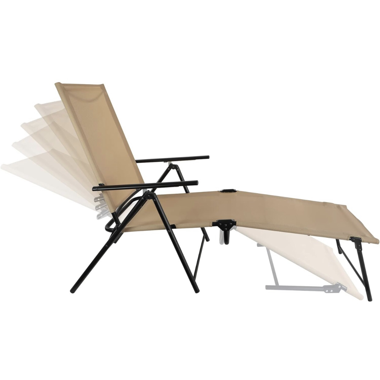 Sling Outdoor Folding Reclining Chaise Lounger ,2Pc image indicator(7)