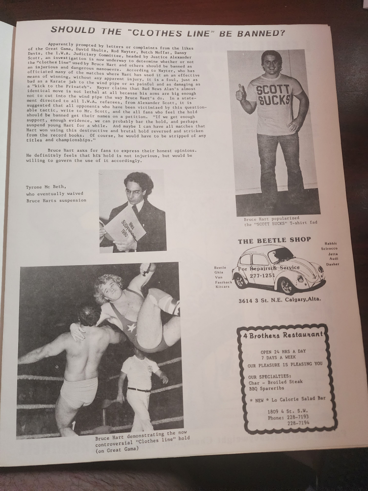 Stampede Wrestling program-vintage - photo 3