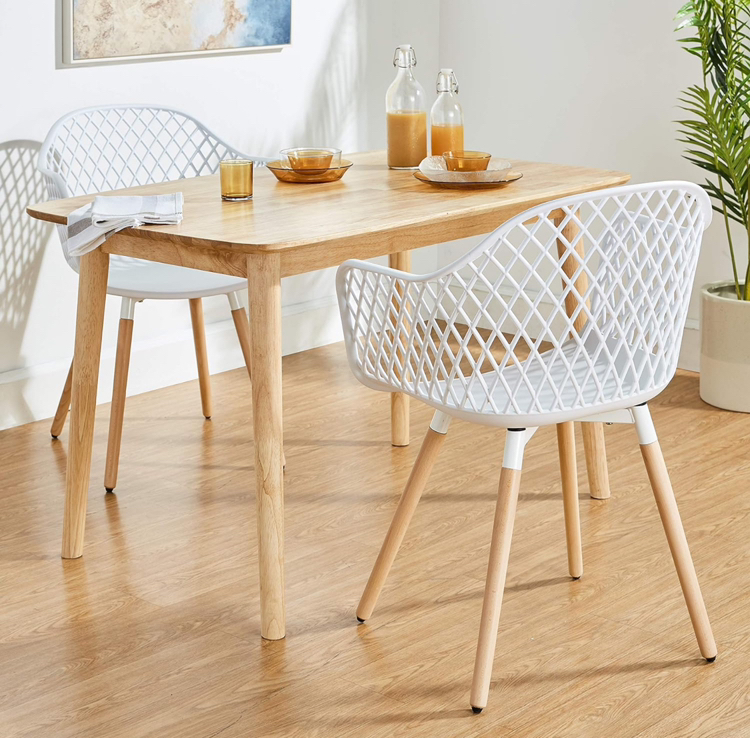 Move-out SALE | 2 Chairs with Cushions, white/wood