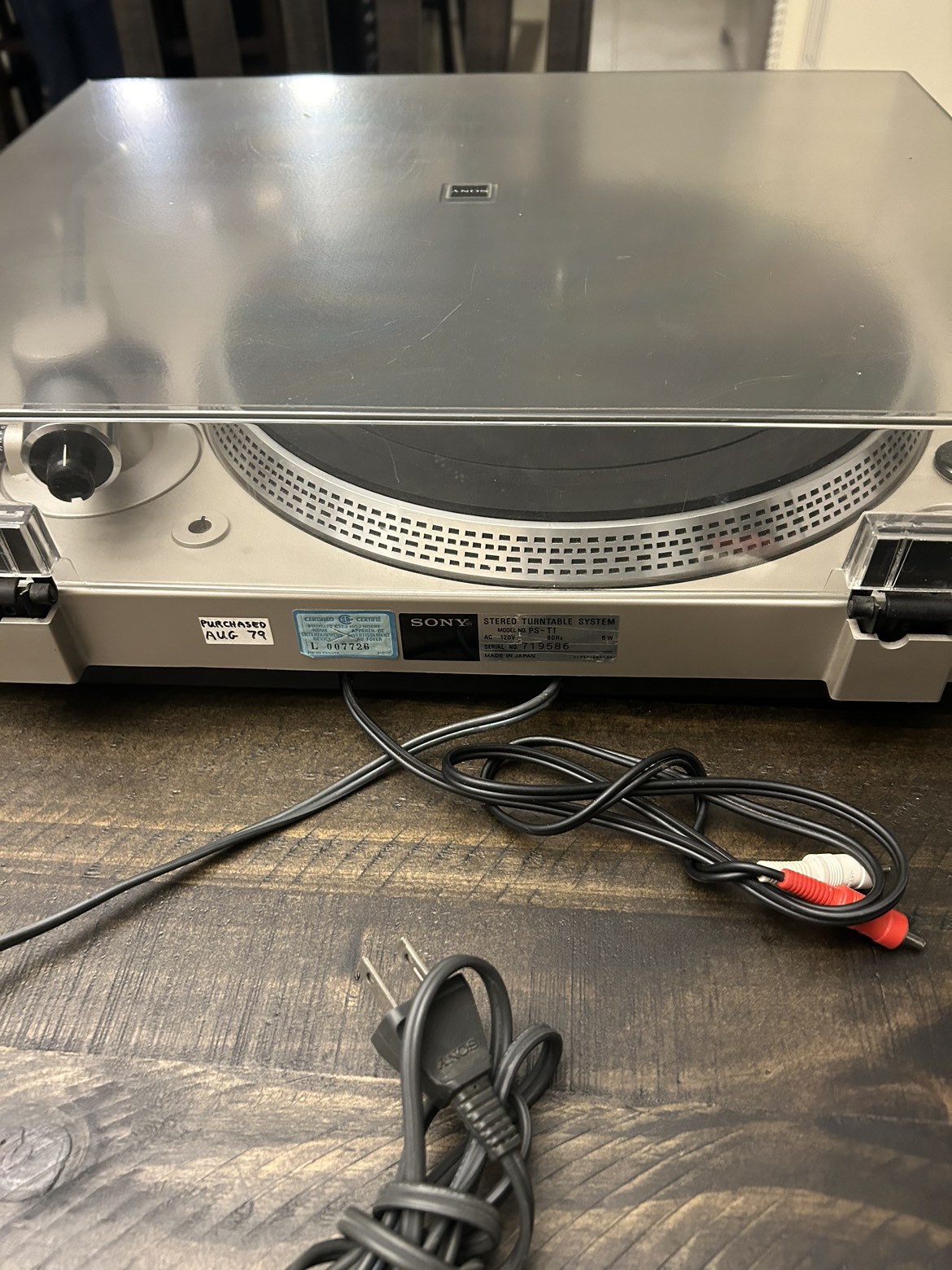 Vintage Sony Turntable 1979 PS-T1 Complete Working image indicator(4)