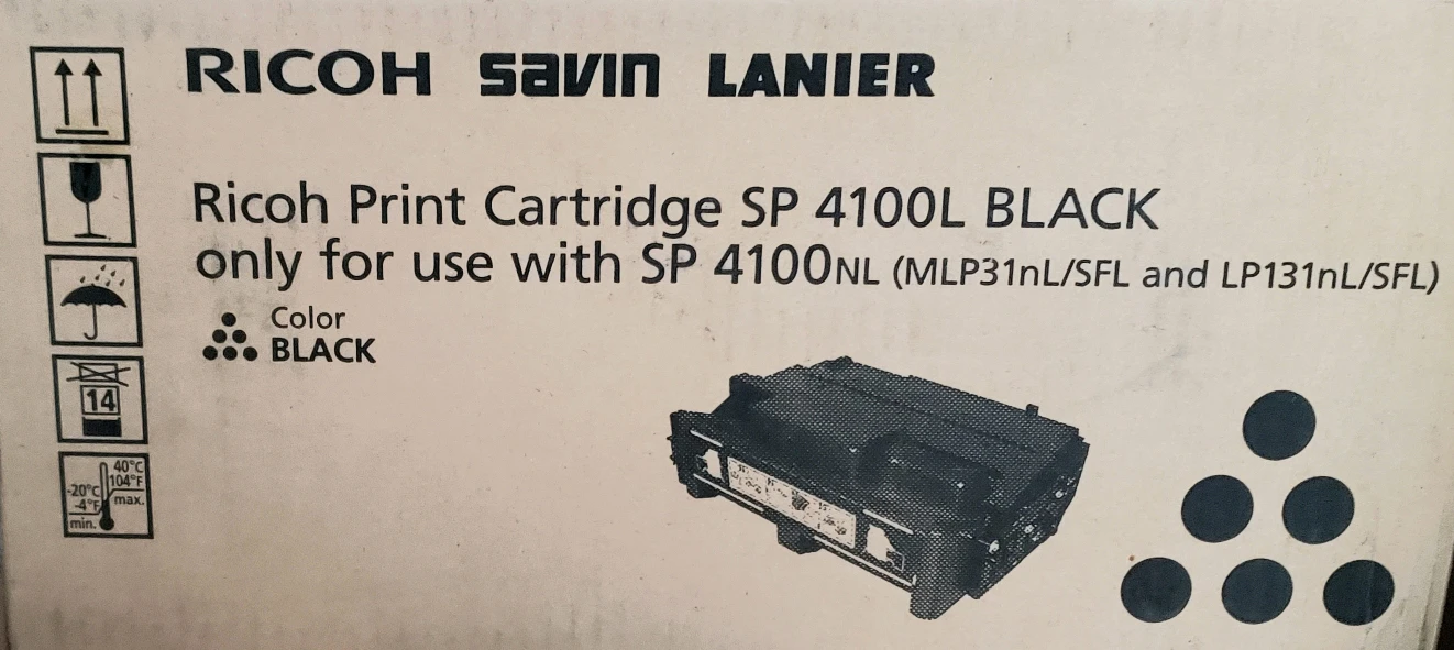 Two toner cartridges Ricoh SP4100nl