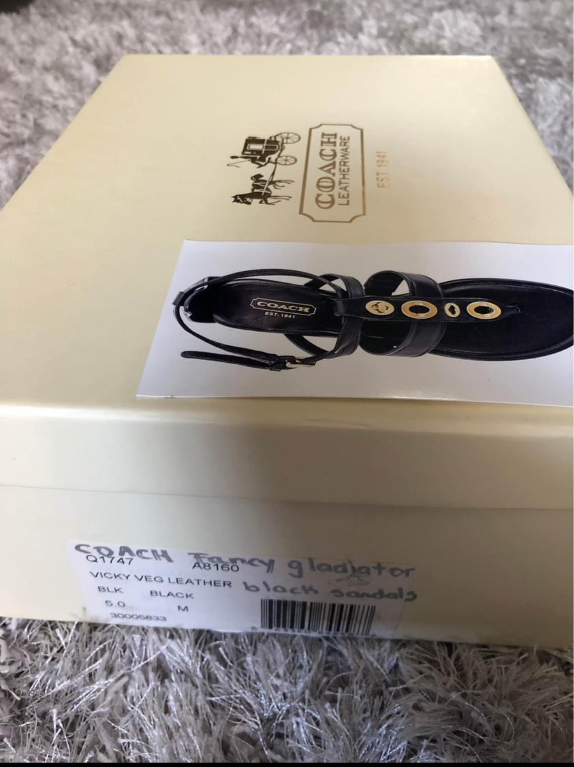 Coach gladiator sandals size 5 image indicator(7)