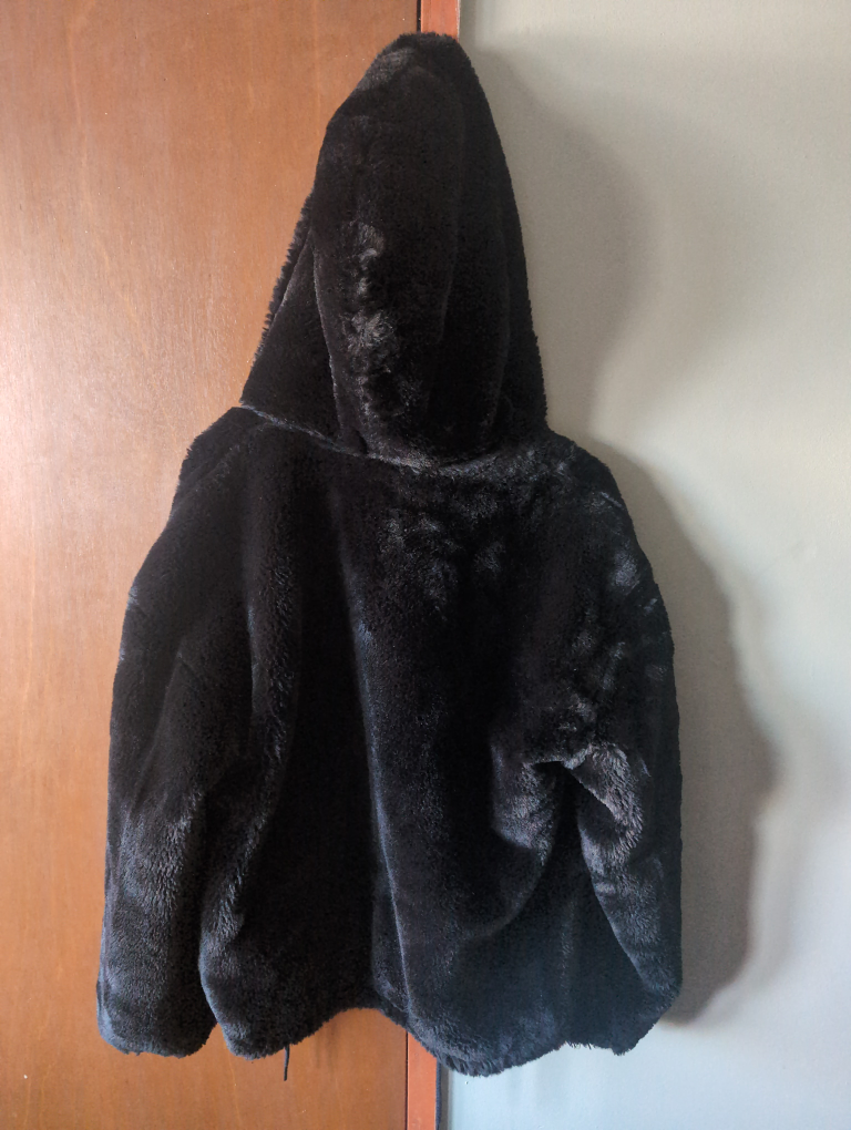 Lucky brand faux fur jacket with hood, size M - photo 4