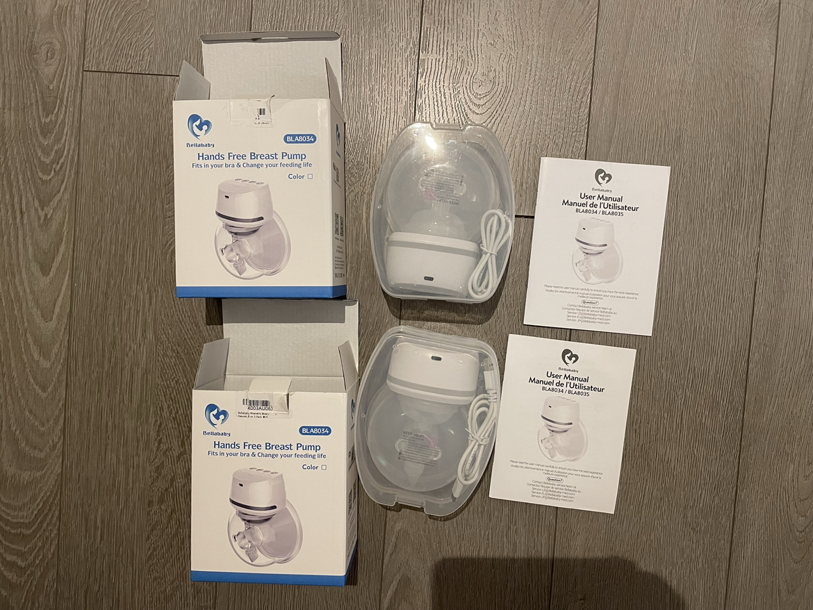 Bellababy hands free breast pumps (two)